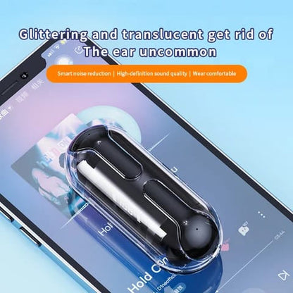 True Wireless Earphones TM20 LED Display Transparent Crystal Earbuds HIFI Stereo Effect Wireless BT5.3 TWS Gaming Earphones