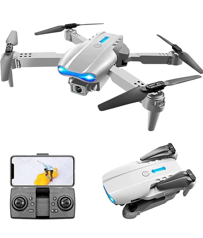 E99 PRO Drone with 4K HD Dual Camera, Obstacle Avoidance, Foldable, Height Keep, Mini.(Gray,Orange,Black).